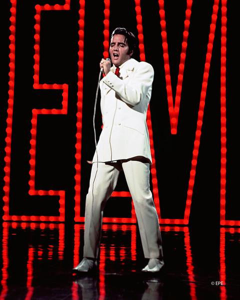 Elvis Presley (wearing white suit) Photo