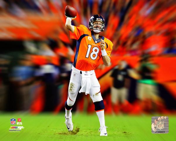 Peyton Manning NFL Motion Blast Photo