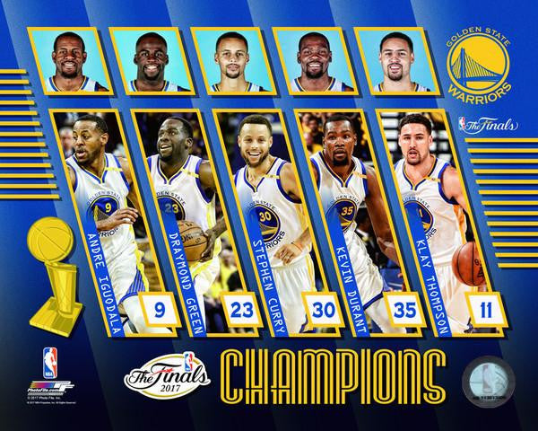 Golden State Warriors 2017 NBA Champions Composite