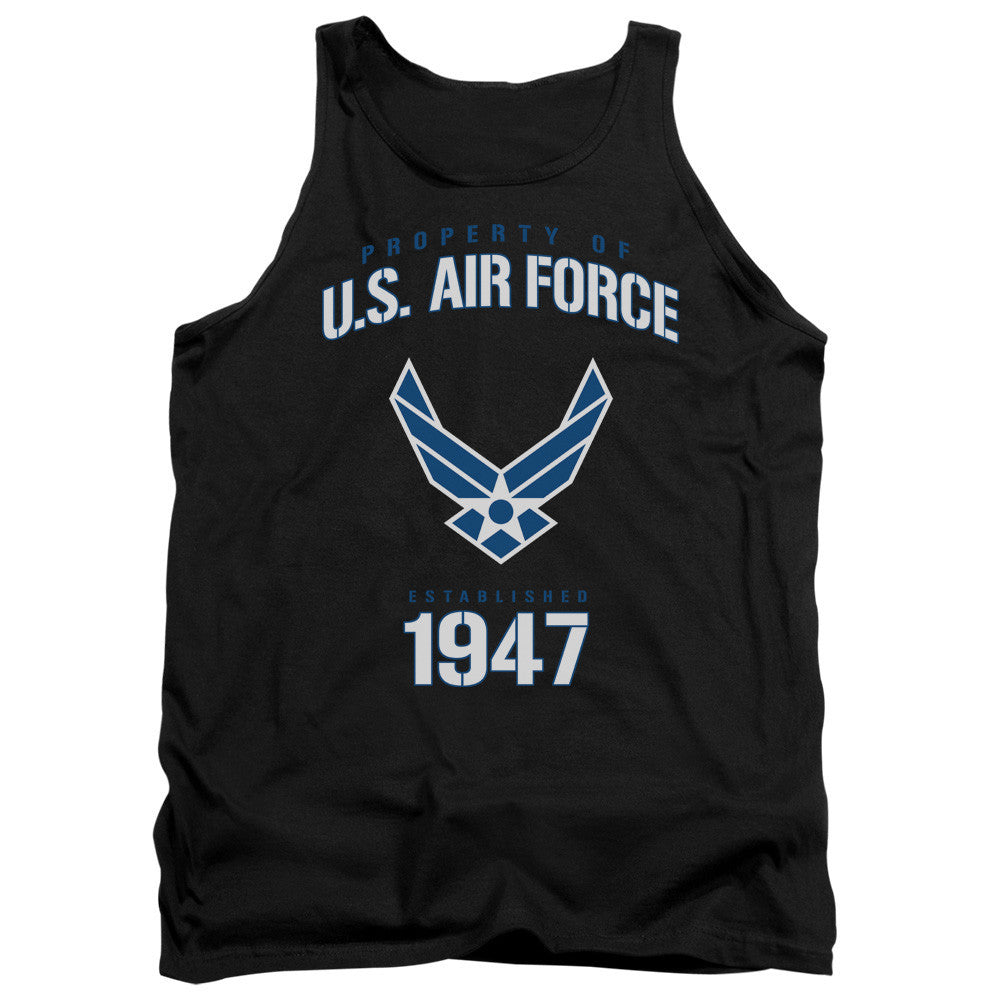 AIR FORCE/PROPERTY OF-ADULT TANK-BLACK-SM T-Shirt - Societee Norms