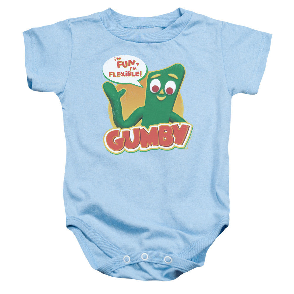 GUMBY/FUN & FLEXIBLE-INFANT SNAPSUIT-LIGHT BLUE-6MOS T-Shirt - Societee Norms