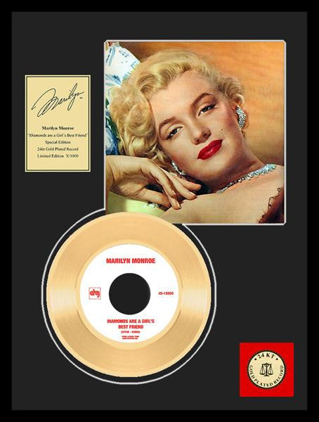 Marilyn Monroe "Diamonds are a Girl's Best Friend"  Framed Gold Record T-Shirt - Societee Norms