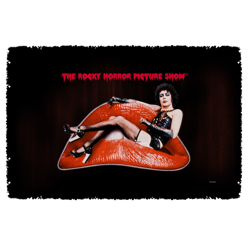 Rocky Horror Picture Show - Frank & Lips Woven Throw T-Shirt - Societee Norms