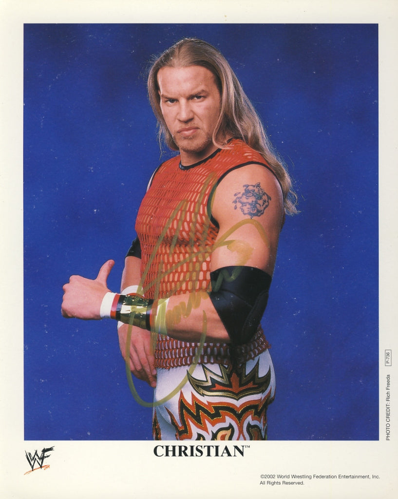 Christian - Autographed WWF Promo Photo