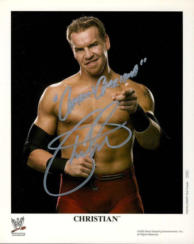 Christian - Autographed WWE 8x10 Promo Photo