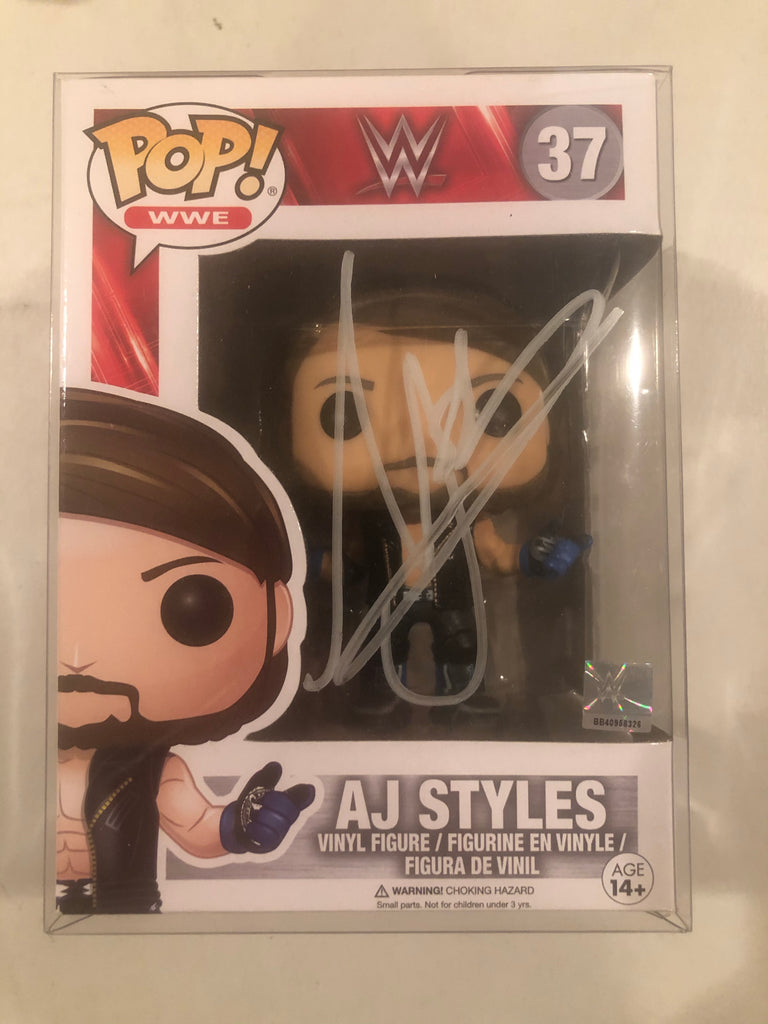 AJ Styles - Autographed WWE Funko Pop Vinyl Figure