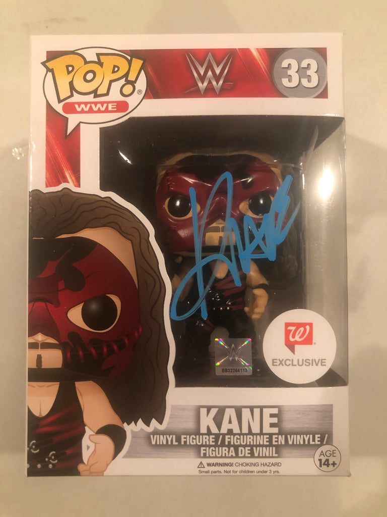 Kane  - Autographed WWE Funko Pop Vinyl Figure