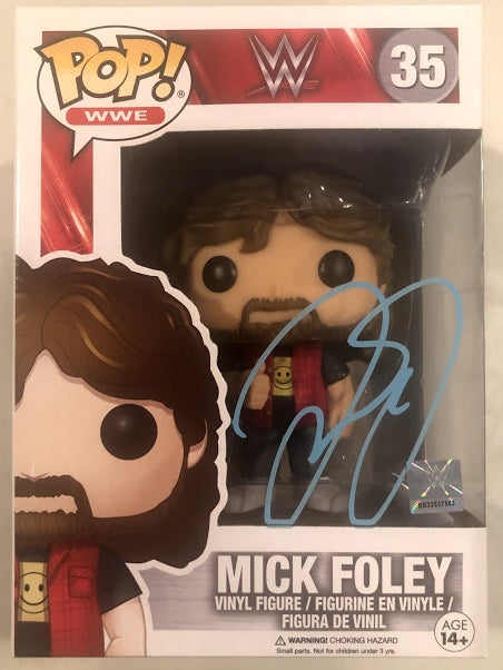 Mick Foley  - Autographed WWE Funko Pop Vinyl Figure