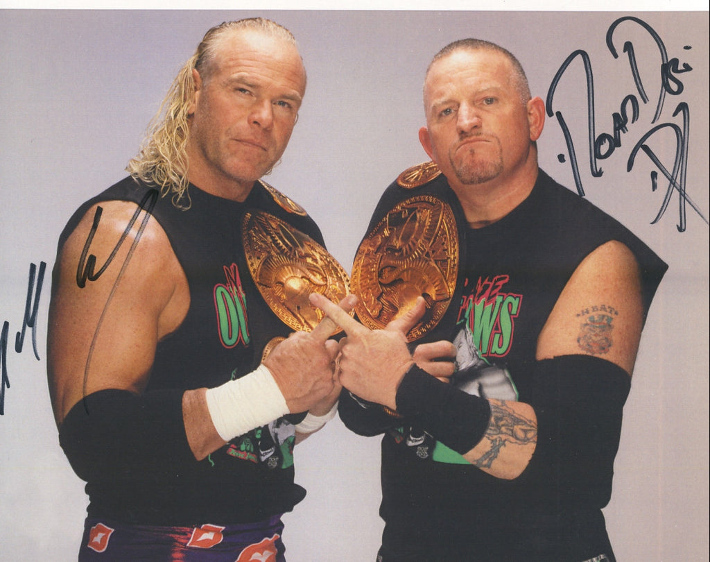 New Age Outlaws (Billy Gunn & Road Dogg) - Autographed 8x10 Promo Photo