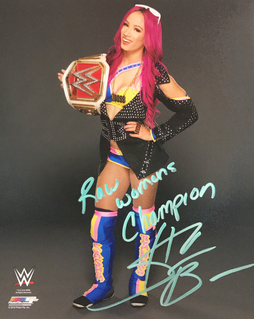 Sasha Banks - Autographed WWE 8x10 Photo  "Raw Women's Champion" Inscirption
