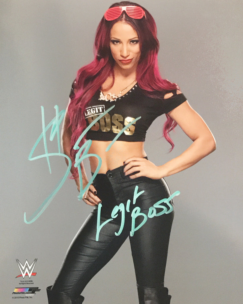 Sasha Banks - Autographed WWE 8x10 Photo  "Legit Boss" Inscirption