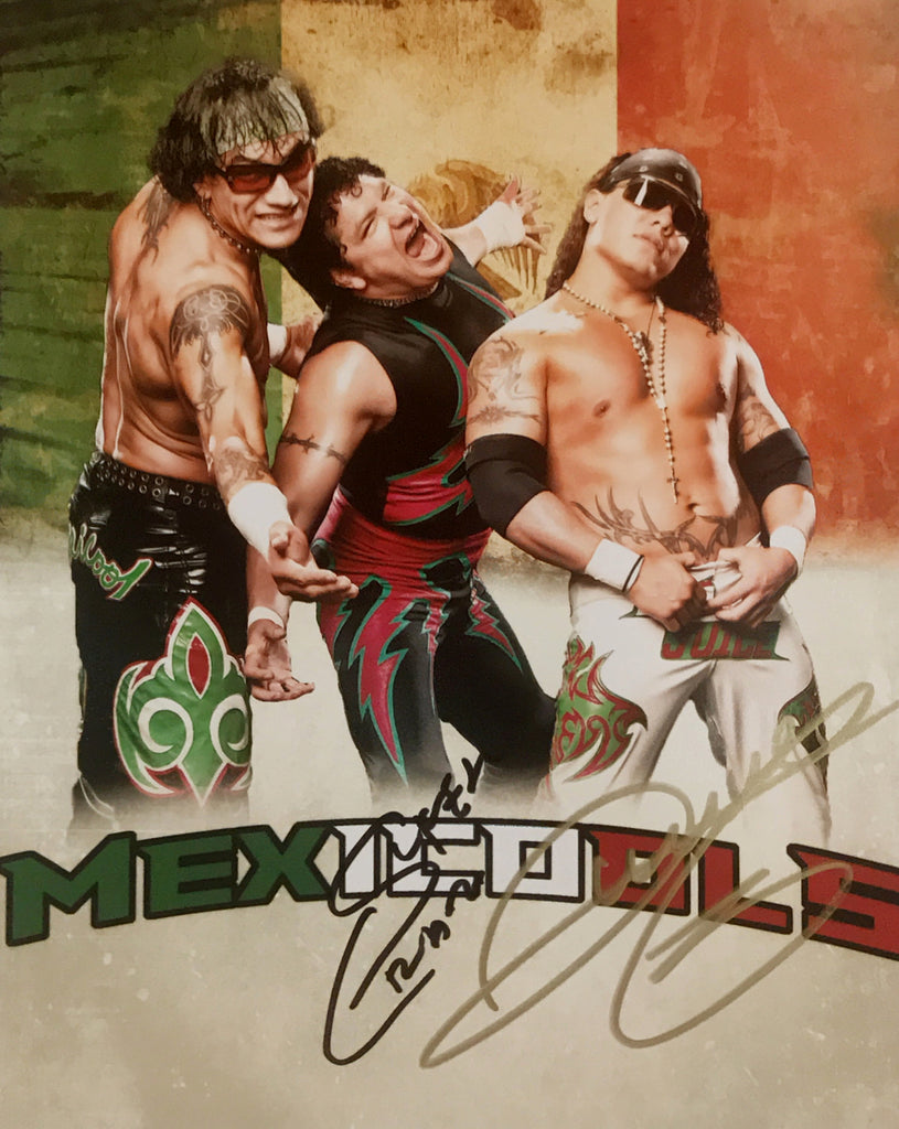 Super Crazy & Juventud Guerrera - Autographed 8x10 Promo Photo